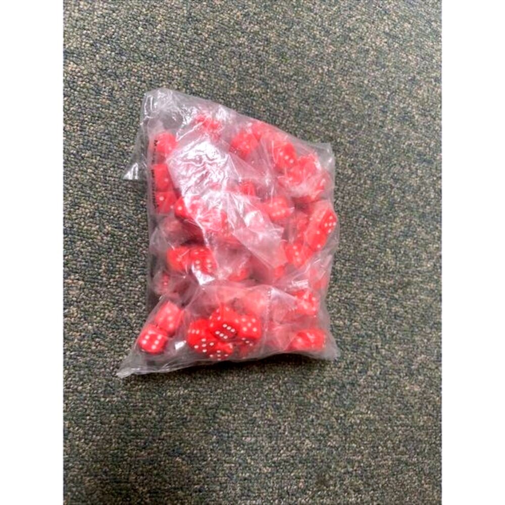 20 Sets Of‎ 5 Dice Rounded Red New Math Manipulatives Homeschool Operations